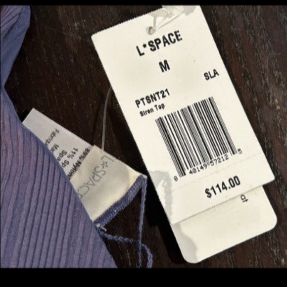 L*Space Siren Pointelle Ribbed Bikini Top in Slate Size M - NWT - Picture 7 of 12